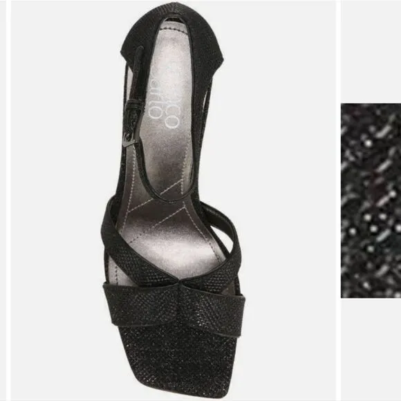 New FRANCO SARTO RANIA 2 STILETTO CUT-OUT high HEELS sandals black pumps 7