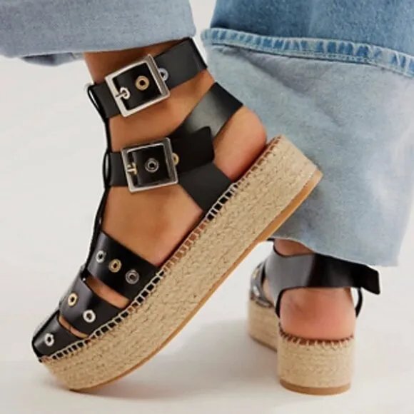 NEW Free People  Gable Glad Espadrille Gladiator Sandals  254 5S3