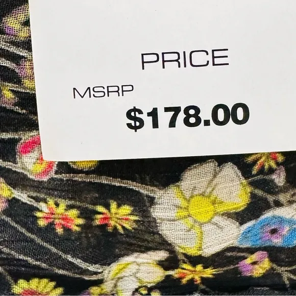 New French Connection Crinkle Floral Cold Shoulder Maxi Dress Boho