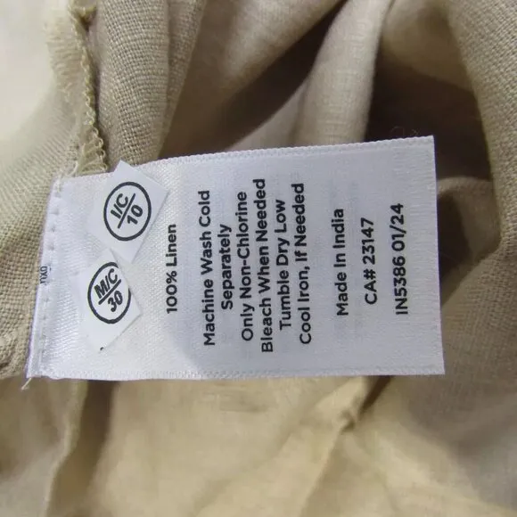 NEW HAVEN WELL Within Women's Skirt Linen Cargo Skirt Latte Beige Size XS