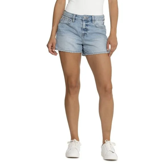 NEW HIDDEN women  Classic High Rise Shorts - 4” Medium Jeans 253