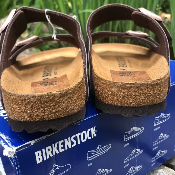 New In Box-Birkenstock Arizona-Stone-Sz 40 (9)-Medium-Narrow Fit