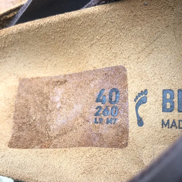 New In Box-Birkenstock Arizona-Stone-Sz 40 (9)-Medium-Narrow Fit