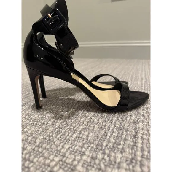 NEW IN BOX Sophia Webster Nicole Patent Mid Heel Sandal Black  $545 Size 38