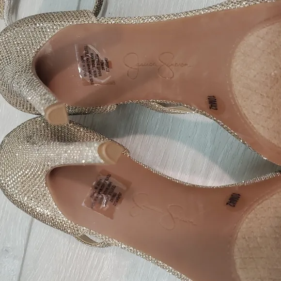 NEW Jessica Simpson Rayli2 Glitter Heels Sandals shoes sz 10M