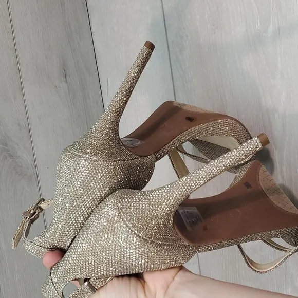 NEW Jessica Simpson Rayli2 Glitter Heels Sandals shoes sz 10M