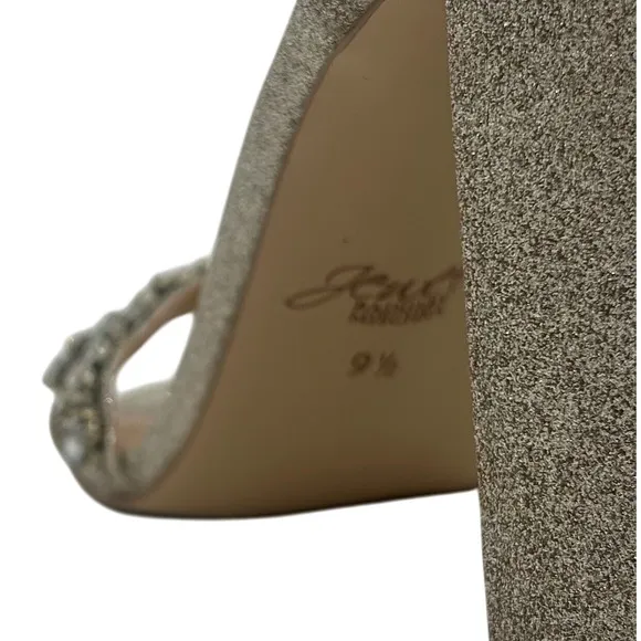 New Jewel Badgley Mischka  Rhinestone Crystal Heels Party Shoes Size 9.5
