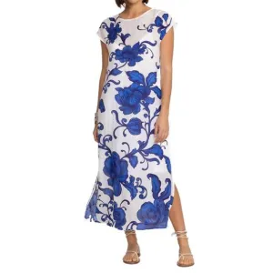 NEW JOHNNY WAS side slit shift dress in camilla