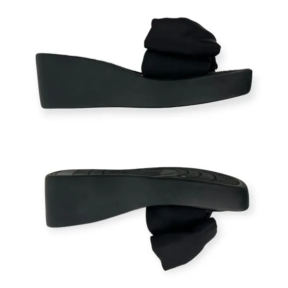 New KATE SPADE NEW YORK 11 Women's Bikini Platform Wedge Sandals Slides Bow $148