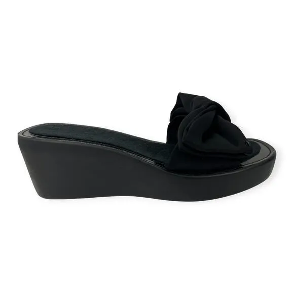 New KATE SPADE NEW YORK 11 Women's Bikini Platform Wedge Sandals Slides Bow $148
