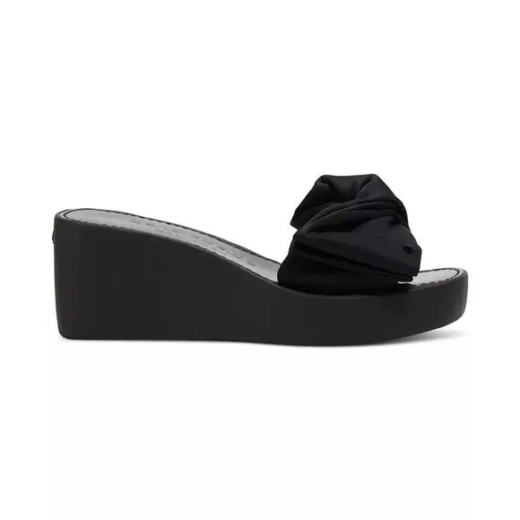 New KATE SPADE NEW YORK 11 Women's Bikini Platform Wedge Sandals Slides Bow $148