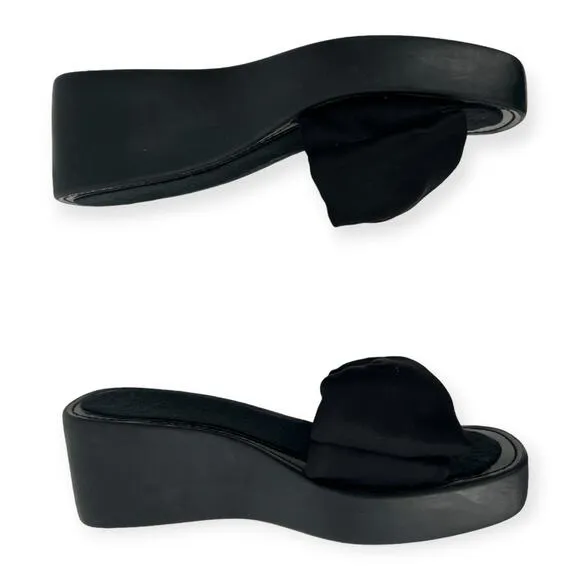 New KATE SPADE NEW YORK 11 Women's Bikini Platform Wedge Sandals Slides Bow $148
