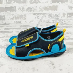 New KEEN Kids  Knotch River Open Toe Blue Hook &amp; Loop Sandals C527