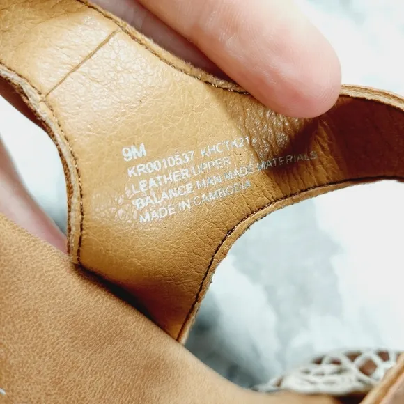 NEW Kork-Ease Natalia White/Brown Slingback Platform Crochet Sandals A541