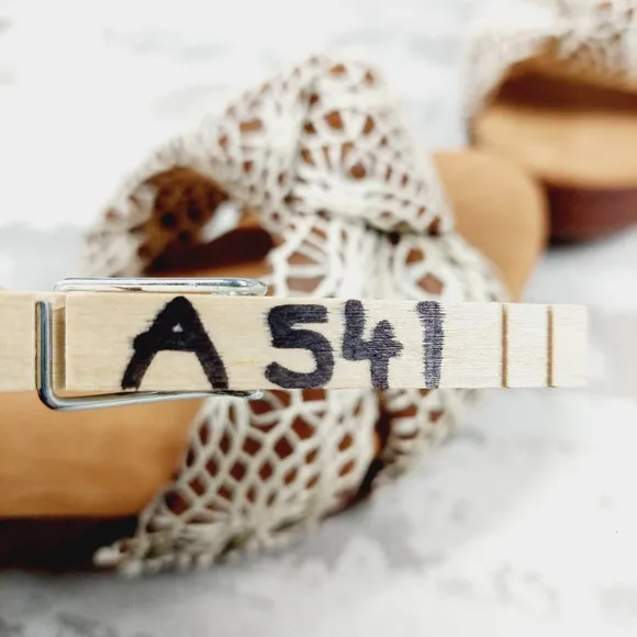 NEW Kork-Ease Natalia White/Brown Slingback Platform Crochet Sandals A541