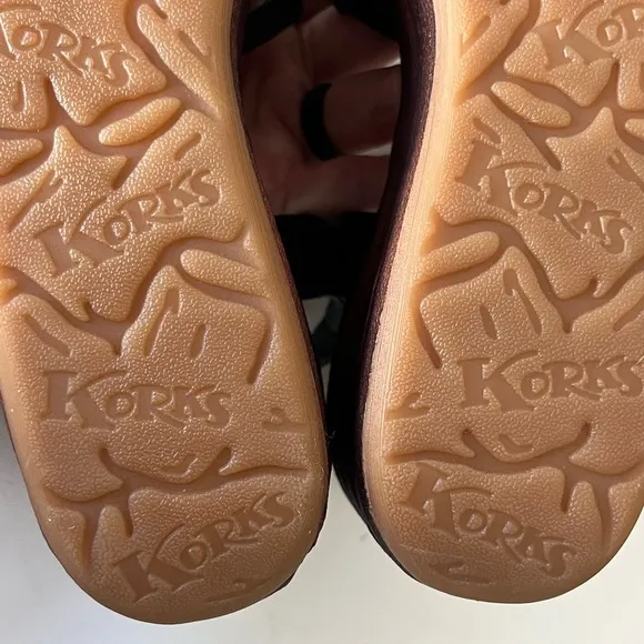 NEW Korks wedge sandals black 6