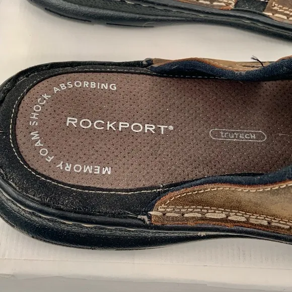 🌹New Listing🌹NWT Rockport Men’s Darwyn Brown Slide Sandals Shoes