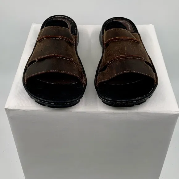 🌹New Listing🌹NWT Rockport Men’s Darwyn Brown Slide Sandals Shoes
