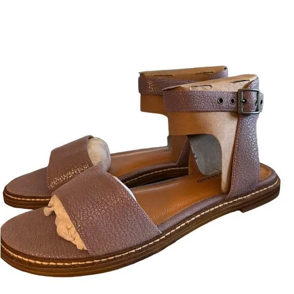 NEW Lucky Brand Kimaya Sandals Women's Size 8.5 M Purple Orchid Leather Summer