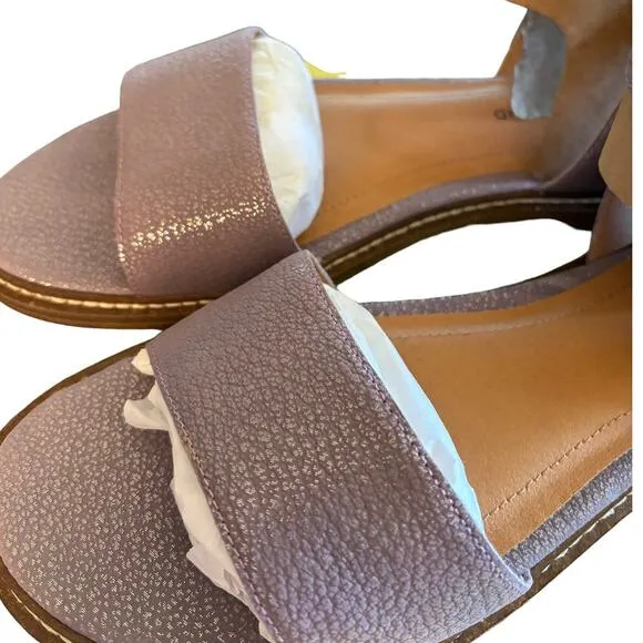 NEW Lucky Brand Kimaya Sandals Women's Size 8.5 M Purple Orchid Leather Summer