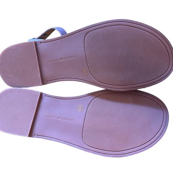 NEW Lucky Brand Kimaya Sandals Women's Size 8.5 M Purple Orchid Leather Summer