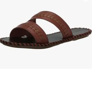 new Lucky Brand Zanora Slip On Flat Casual Slide Sandals in Burnt Red 253