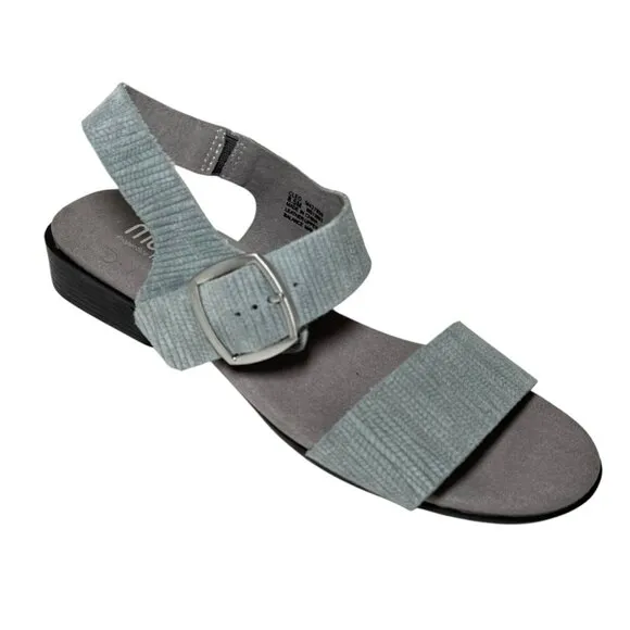 New Munro Cleo Sandals Ankle Strap Blue Gray Suede Women’s Size 8.5 M $179