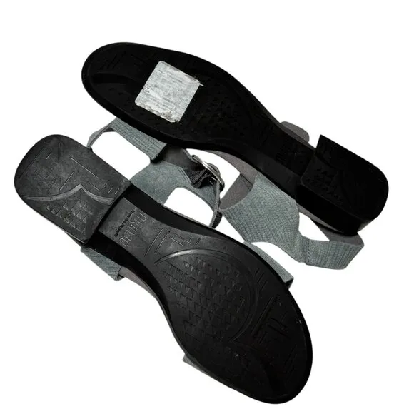 New Munro Cleo Sandals Ankle Strap Blue Gray Suede Women’s Size 8.5 M $179