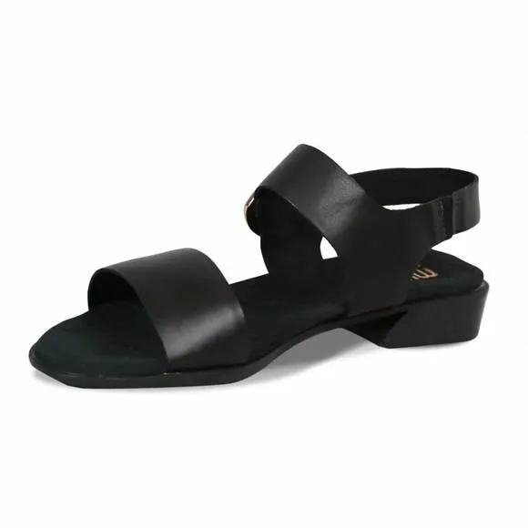 NEW MUNRO women's cleo sandal in black leather