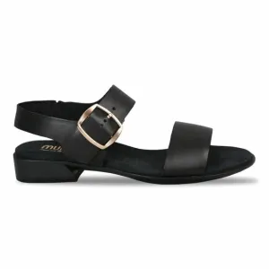 NEW MUNRO women's cleo sandal in black leather