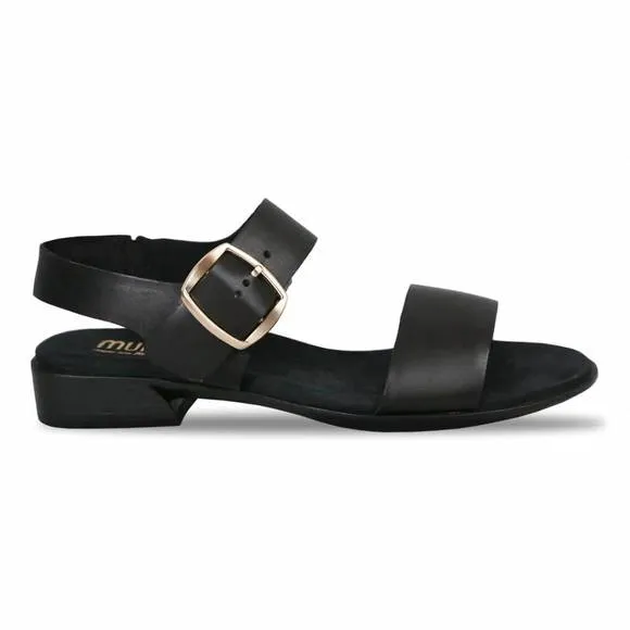 NEW MUNRO women's cleo sandal in black leather