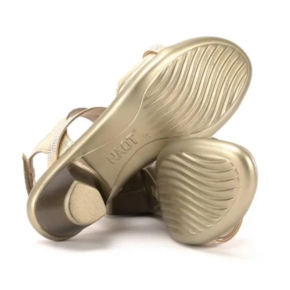 NEW NAOT women's innovate leather rhinestones sandal in gold