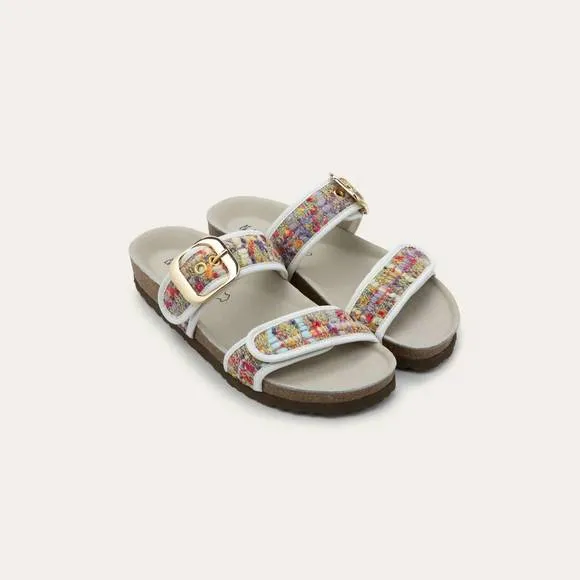 NEW NAOT women's nashville sandals in pink &amp; white tweed