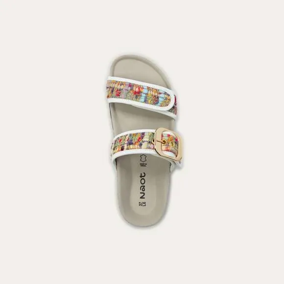 NEW NAOT women's nashville sandals in pink &amp; white tweed