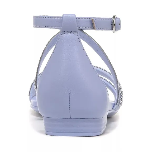 NEW Naturalizer Sicily Rhinestone Strappy Flat Sandals in Lavender Purple