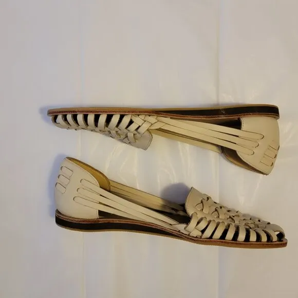 NEW Nisolo Huarache Sandals Womens 9.5 Beige Boho Casual Summer Timeless Chic