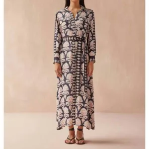 NEW OMIKA palma shirt dress in mika caviar