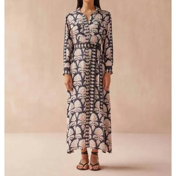 NEW OMIKA palma shirt dress in mika caviar