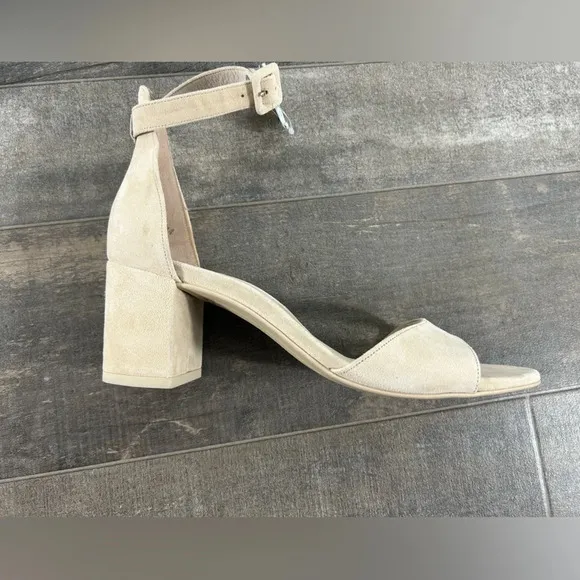 NEW Paul Green Leather Block Heel Ankle Strap Sandal