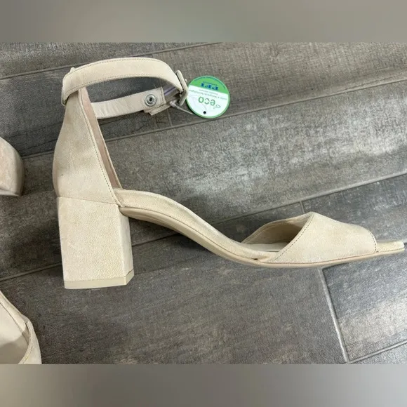 NEW Paul Green Leather Block Heel Ankle Strap Sandal