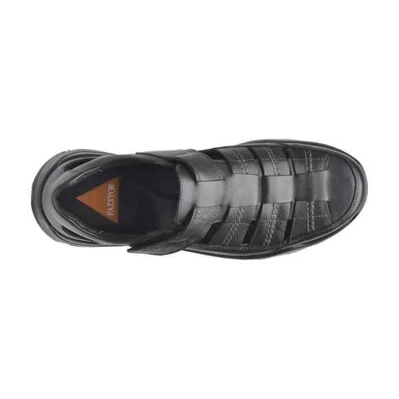 NEW PAZSTOR closed toe leather sandals in black