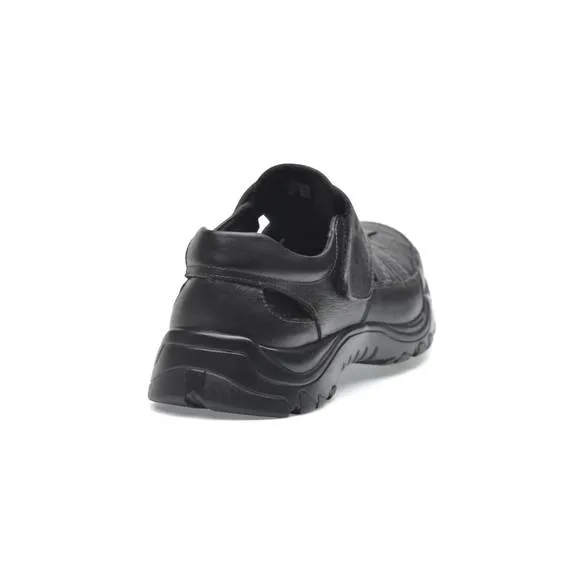 NEW PAZSTOR closed toe leather sandals in black