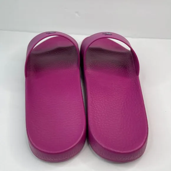 NEW Polo Ralph Lauren Classic Pool Slide Sandals Vivid Pink w/ Blue Pony Size 14