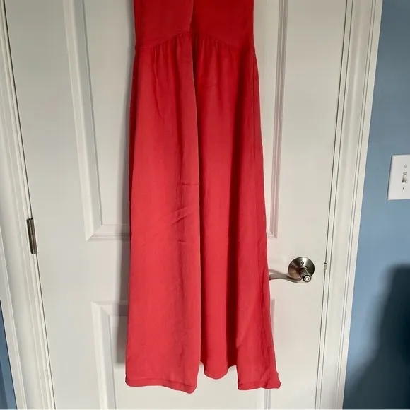 New! Reiss Orla keyhole front halter midi Dress pink nwot 18429