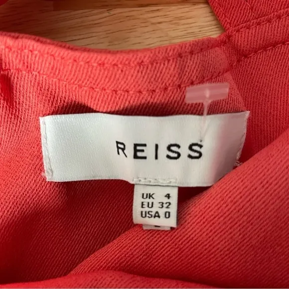 New! Reiss Orla keyhole front halter midi Dress pink nwot 18429