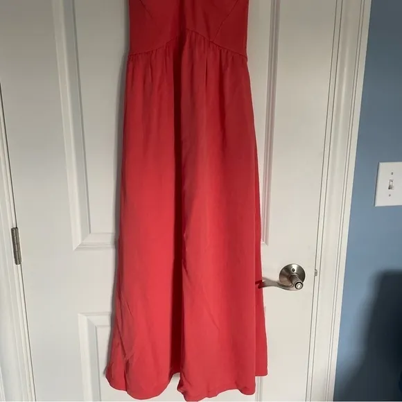 New! Reiss Orla keyhole front halter midi Dress pink nwot 18429
