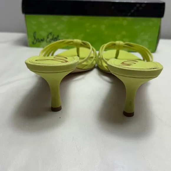 New Sam Edelman Jedda Slides in Lime Suede Women's Size 7