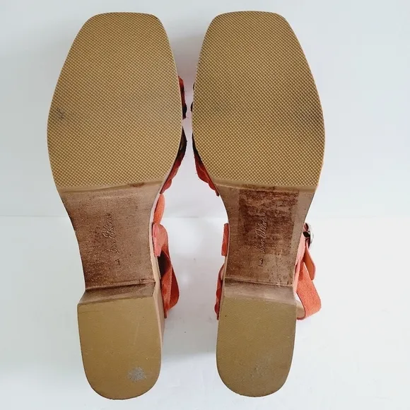 NEW SAM EDELMAN Leather Platform Josefine Sandals