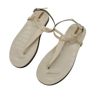 New Sam Edelman Naomi ivory Slip On Open Toe Adjustable Ankle Straps Sandals 9