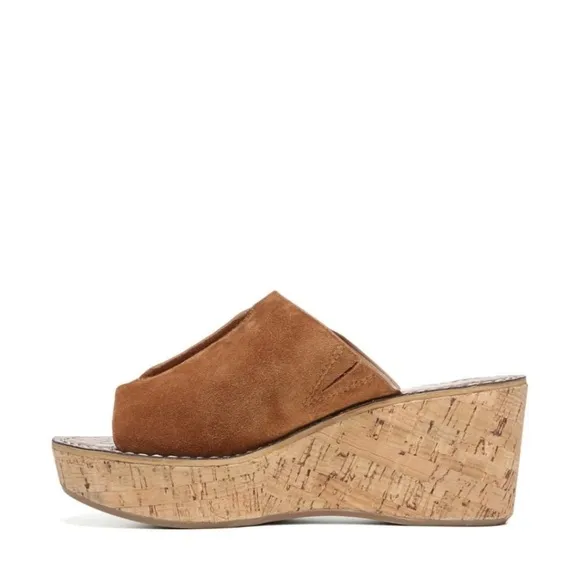 NEW SAM EDELMAN Ranger Brown Suede Platform Sandal